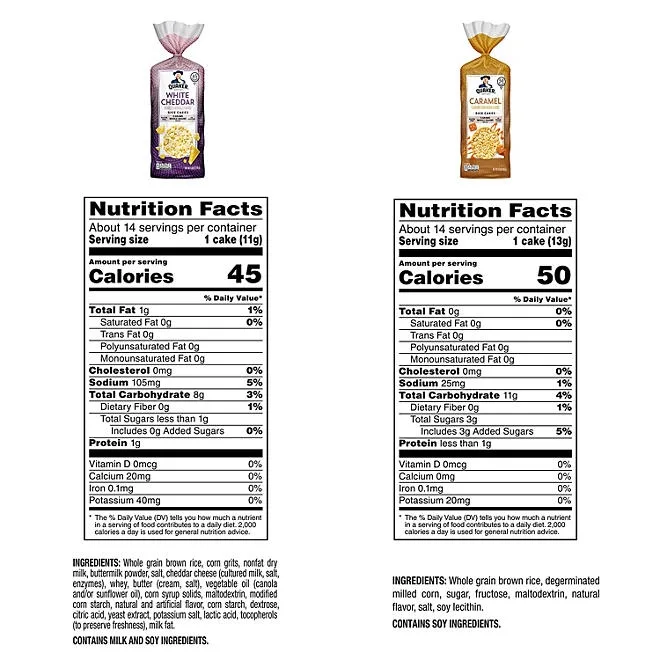 Quaker Rice Cakes, Variety Pack, 4 pk. 3