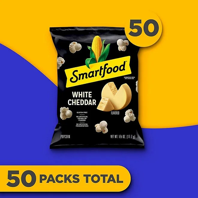 Smartfood White Cheddar Cheese Popcorn, 0.625 oz., 50 pk. 4