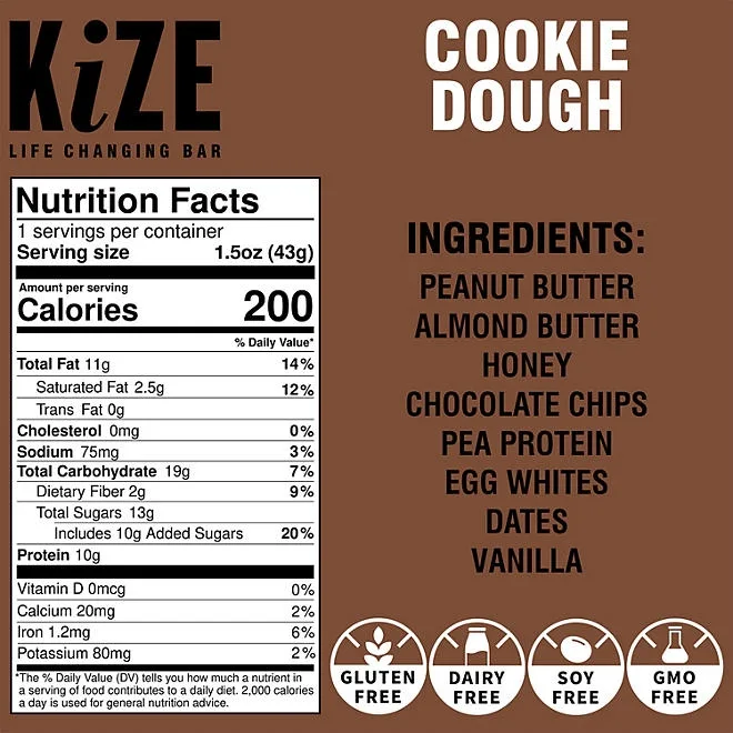 KiZE Life Changing Bar Variety Pack, 12 pk. 4