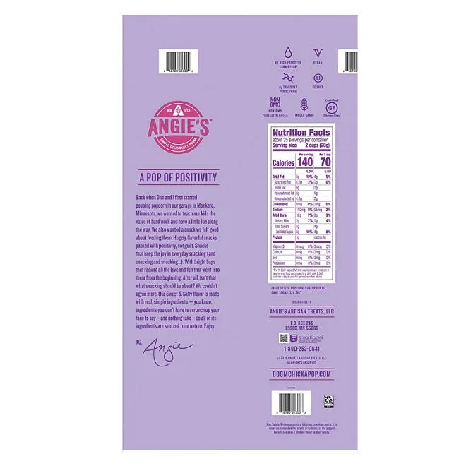Angie’s BOOMCHICKAPOP Sweet & Salty Kettle Corn, 25 oz. 3