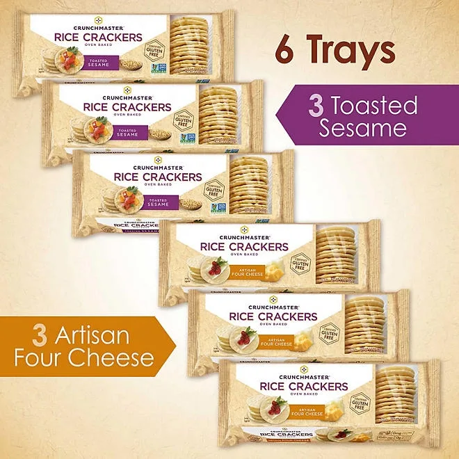 Crunchmaster Variety Pack Rice Crackers, 10.5 oz., 2 pk. 4