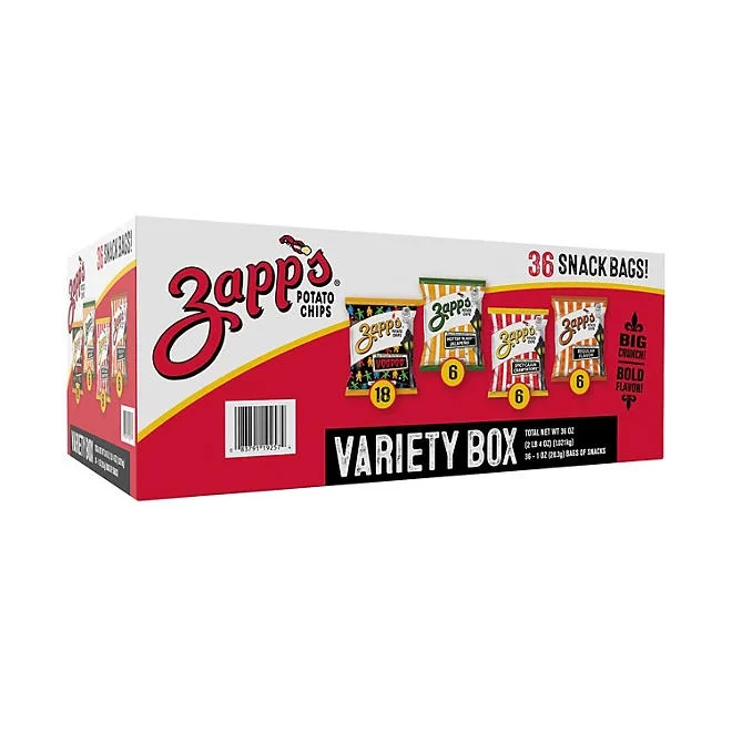 Zapp's Variety Pack Potato Chips, 1 oz., 36 pk. 2