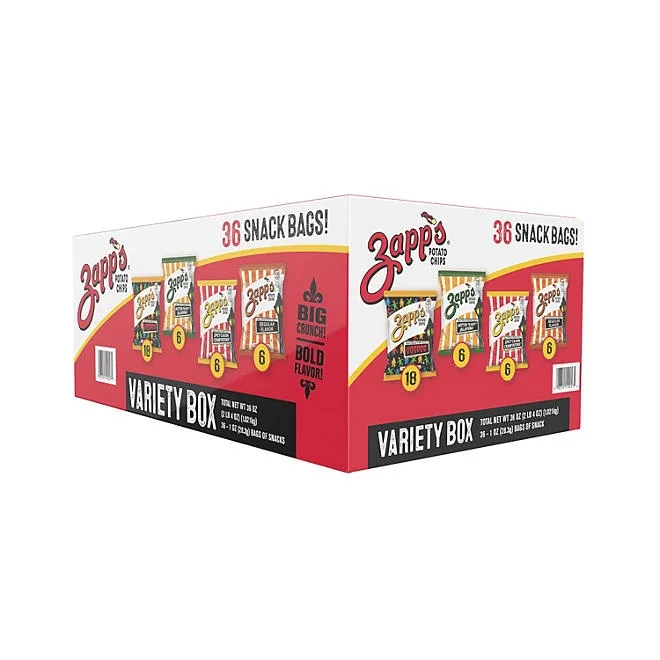 Zapp's Variety Pack Potato Chips, 1 oz., 36 pk. 3
