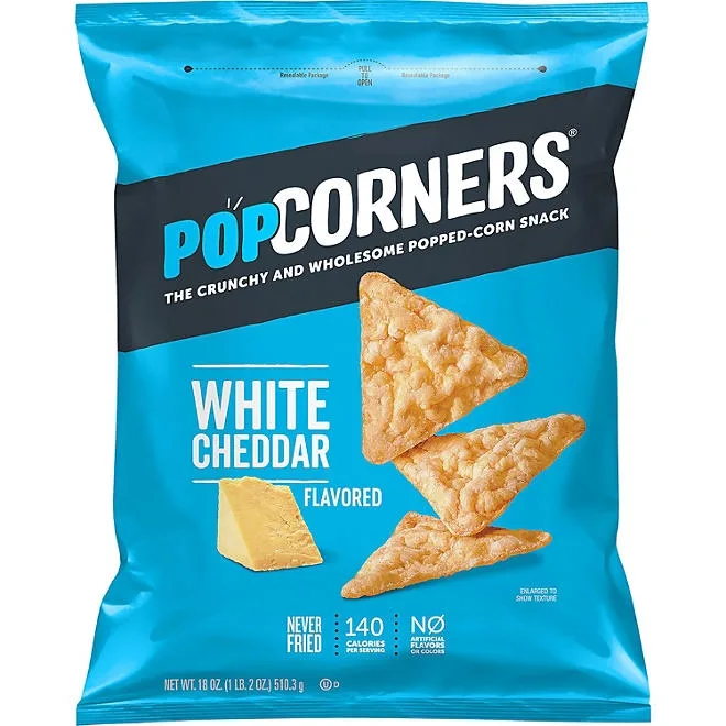 PopCorners White Cheddar Popped-Corn Snack, 18 oz. 2