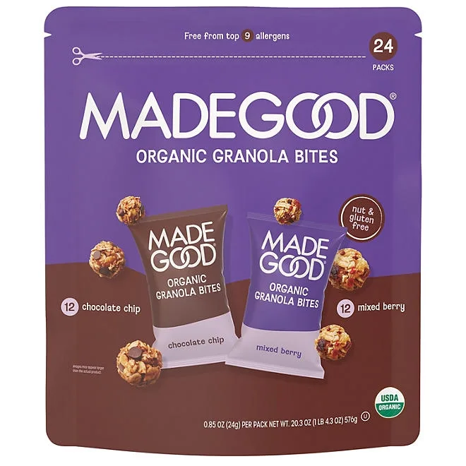 MadeGood Mixed Berry & Chocolate Chip Granola Minis, 24 pk. 2