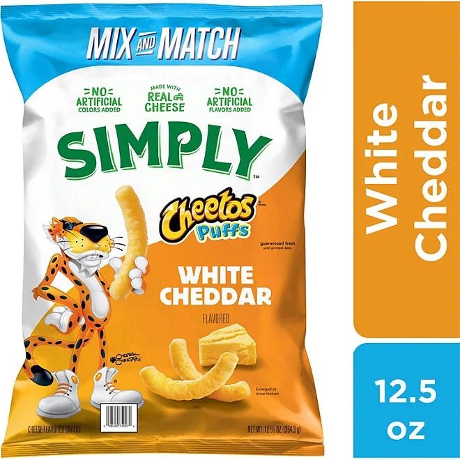 Cheetos Simply White Cheddar Puffs, 12.5 oz. 4