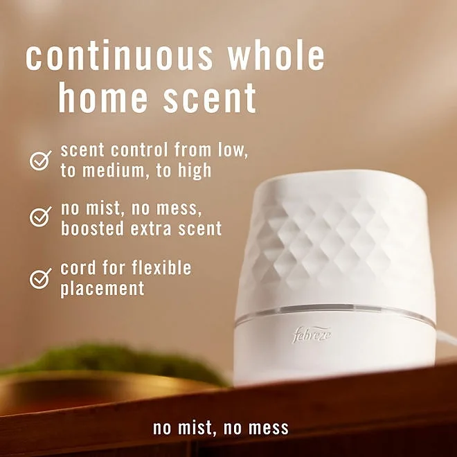 Febreze PLUG Scent Booster Kit, CALM Lavender + Vanilla Bean and April Fresh, 1 Device + 3 Refills 5