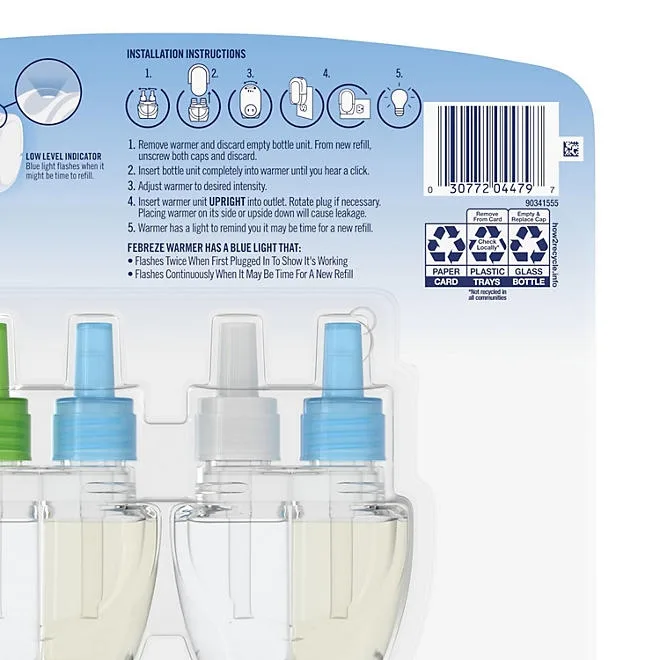 Febreze Fade Defy PLUG Air Freshener, Linen & Sky + Gain Original 1 Warmer + 5 Refills 3
