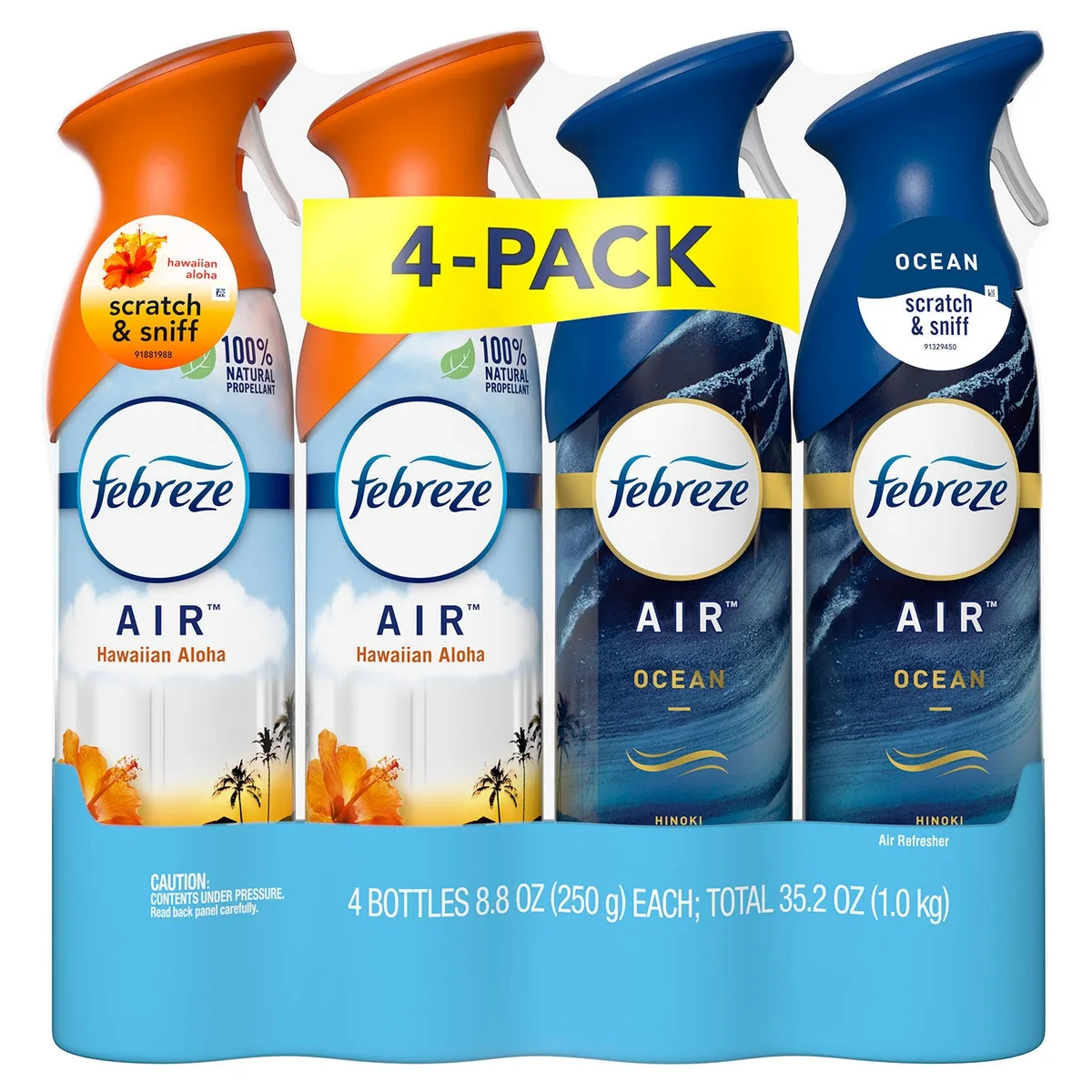 Febreze Air Effects Air Freshener Spray, Hawaiian Aloha & Ocean, 4 ct., 35.2 oz.