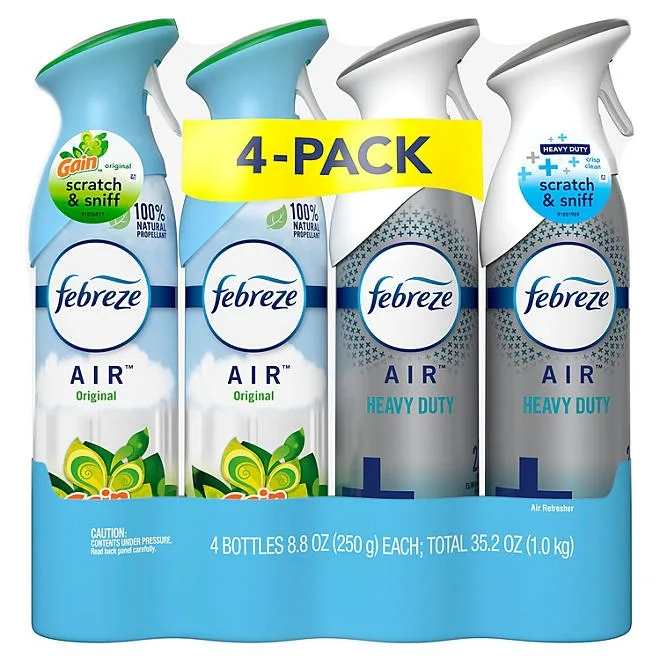Febreze Air Effects Air Freshener Spray, Gain Original + Heavy Duty, 4 ct., 35.2 oz. 2