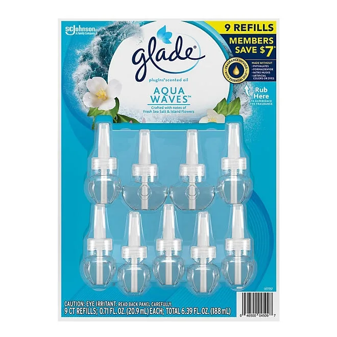 Glade PlugIns Scented Oil Refills, Aqua Waves, 9 refills 2
