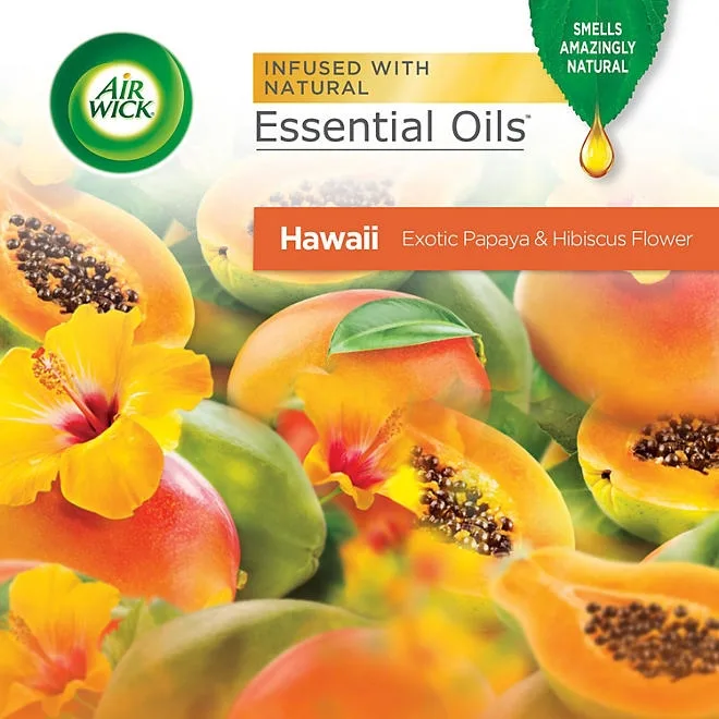 Air Wick Scented Oil Air Freshener Kit, Hawaii, 2 Warmers + 7 Refills 3