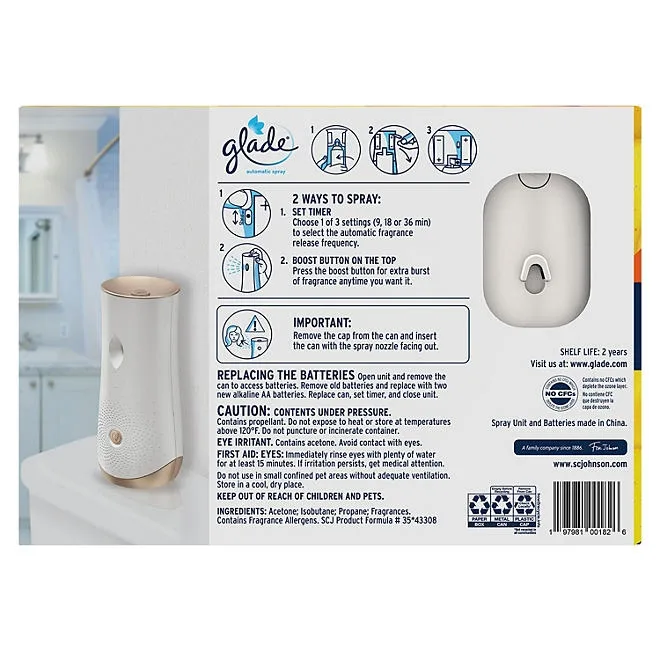 Glade Automatic Spray Air Freshener, Mighty Mango, 1 Device + 3 Refills, 18.6 oz 3