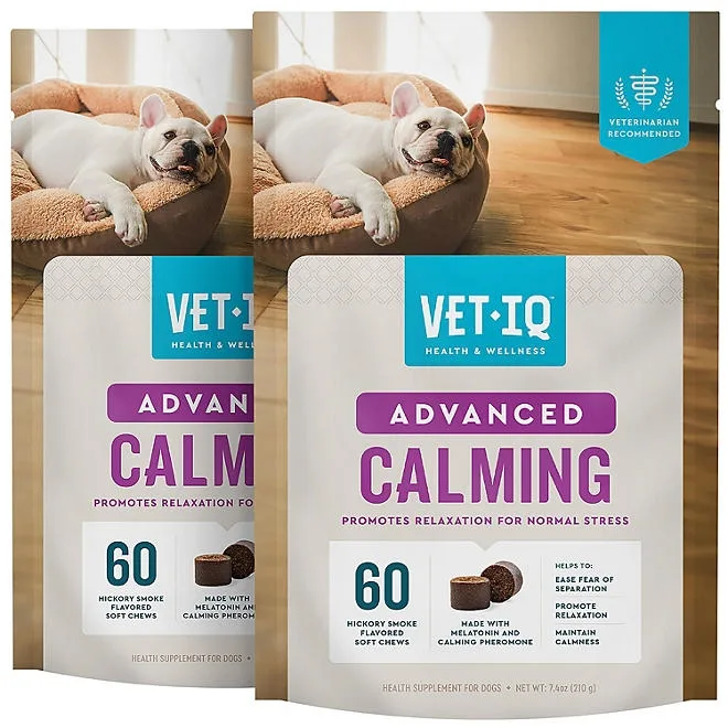 VETIQ Advanced Calming Soft Dog Chews, Hickory Smoke Flavored 60 ct., 2 pk. 2