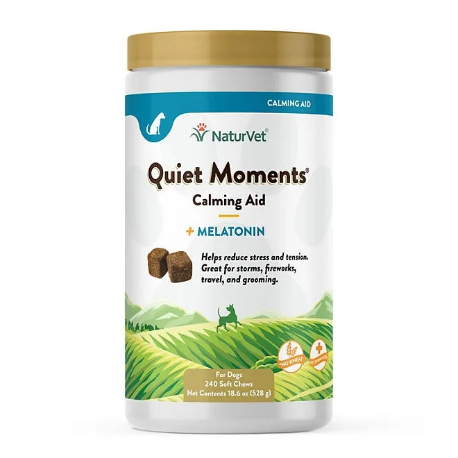 NaturVet, Quiet Moments Plus Melatonin, Soft Chews for Dogs, 240 ct. 2