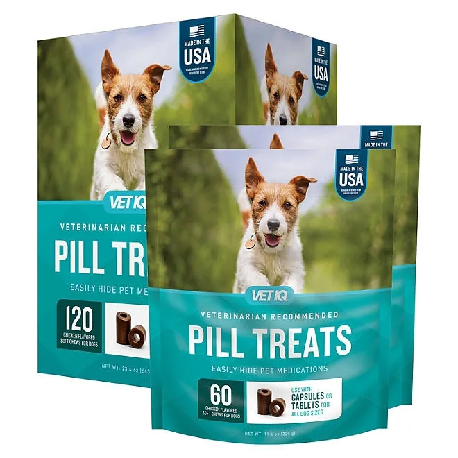VETIQ Soft Chew Pill Treats, Chicken Flavored, 60 ct., 2pk. 3