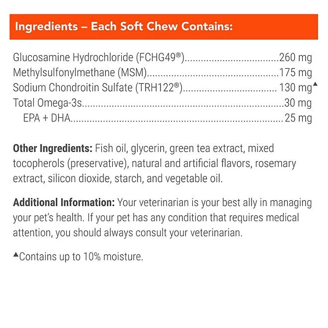 Nutramax Cosequin Minis Maximum Strength Joint Health Supplement, 45 Soft Chews 4