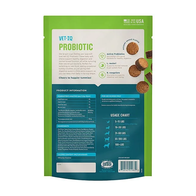 VETIQ Probiotic Soft Dog Chews, Hickory Smoke Flavored 60 ct., 2 pk. 3