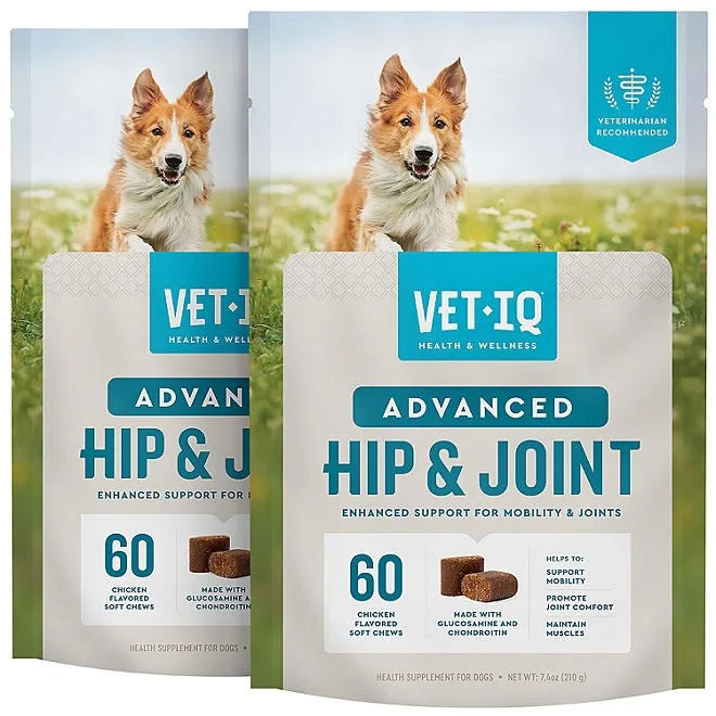 VETIQ Advanced Hip & Joint Soft Dog Chews, Chicken Flavored 60 ct., 2 pk. 2