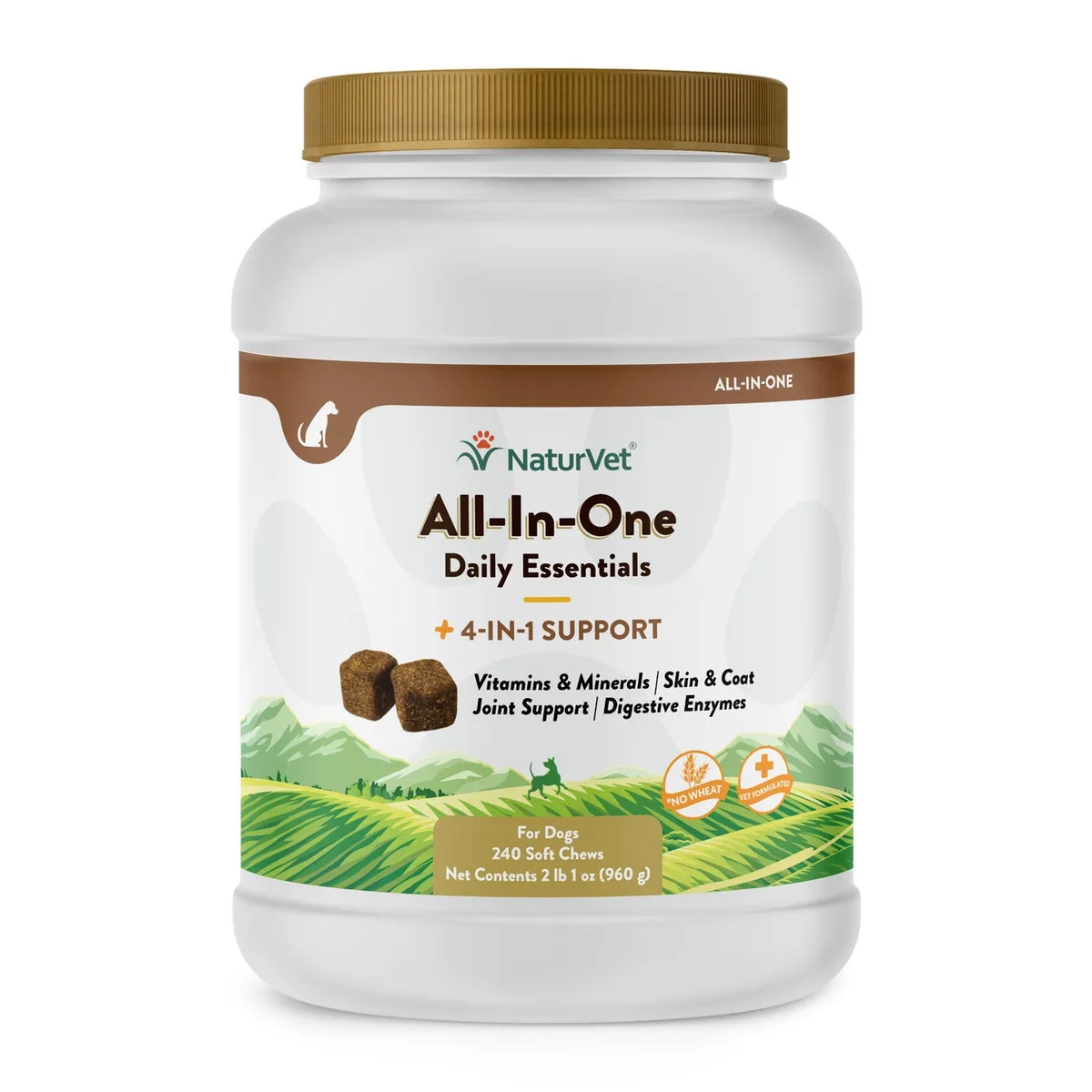 NaturVet, All-in-One Soft Chews for Dogs, 240 ct.