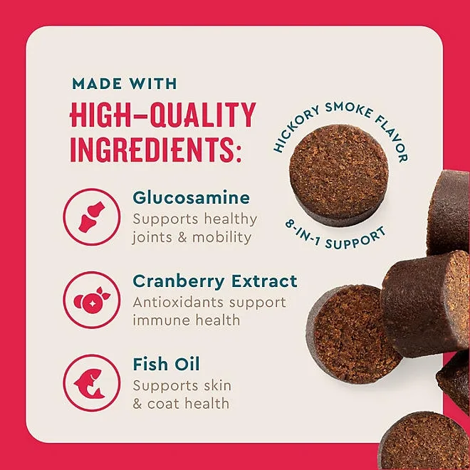 VETIQ 8-In-1 Multi-Benefit Soft Dog Chews, Hickory Smoke Flavored 60 ct., 2 pk. 4