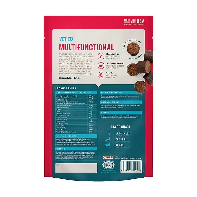 VETIQ 8-In-1 Multi-Benefit Soft Dog Chews, Hickory Smoke Flavored 60 ct., 2 pk. 3