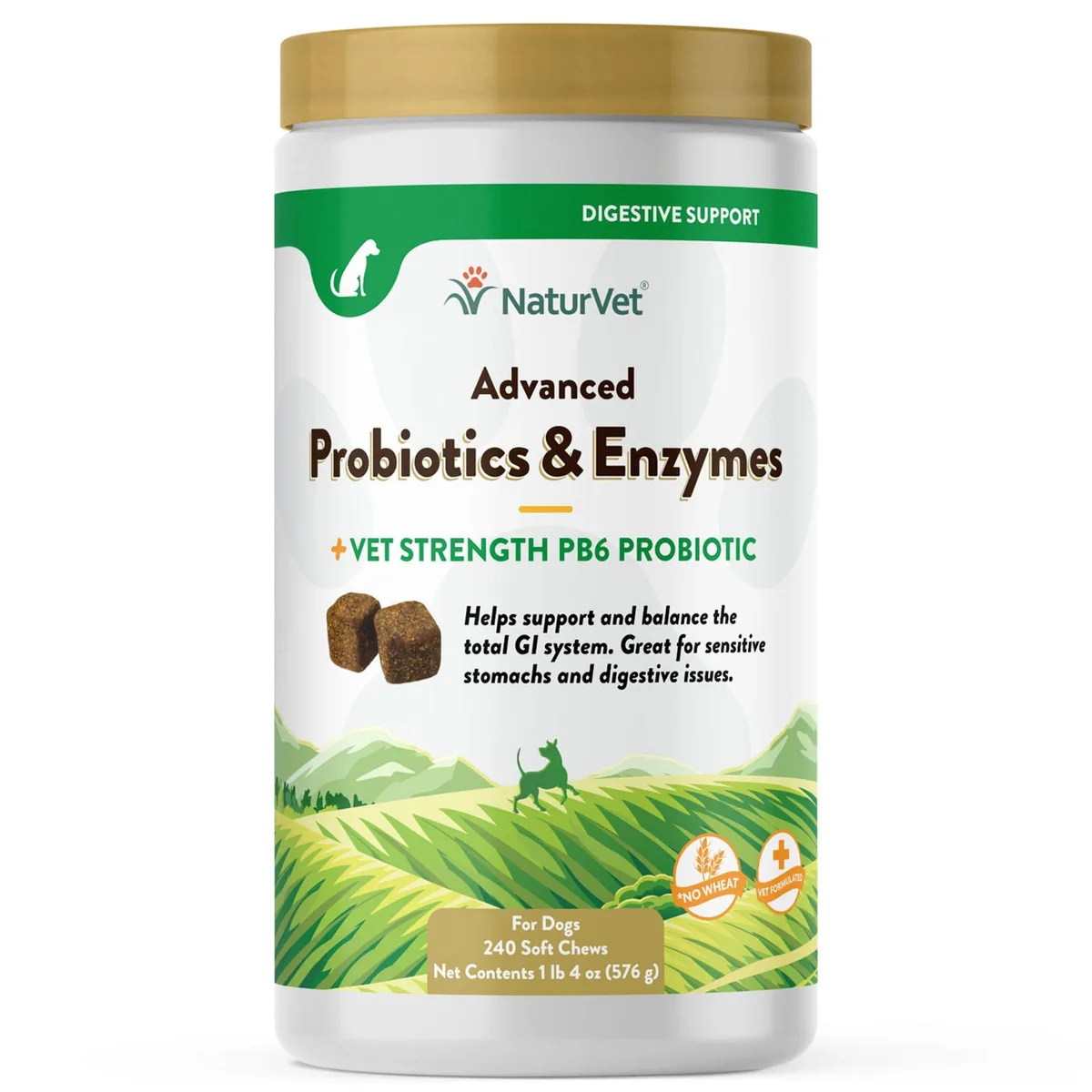 NaturVet, Advanced Probiotics and Enzymes Soft Chews for Dogs, 240 ct.