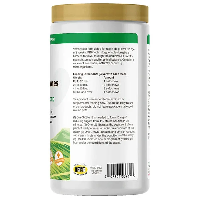 NaturVet, Advanced Probiotics and Enzymes Soft Chews for Dogs, 240 ct. 4