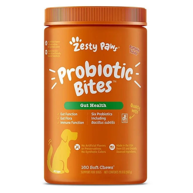 Zesty Paws Probiotic Bites, Pumpkin, 160 ct. 2