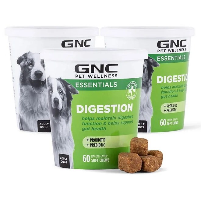 GNC Pets, Bacon Flavored, Digestion Soft Chews for Dogs, 180 ct. 2