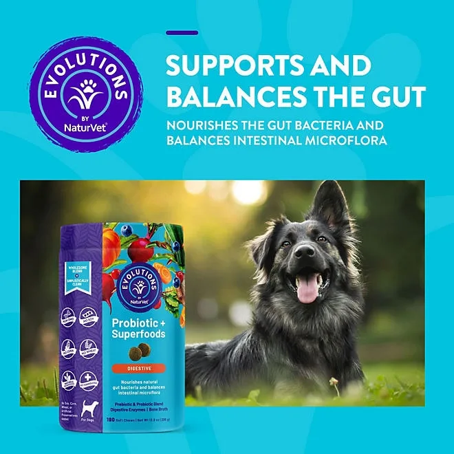 Evolutions by NaturVet, Probiotic Plus Superfoods, Soft Chews for Dogs, 180 ct. 4