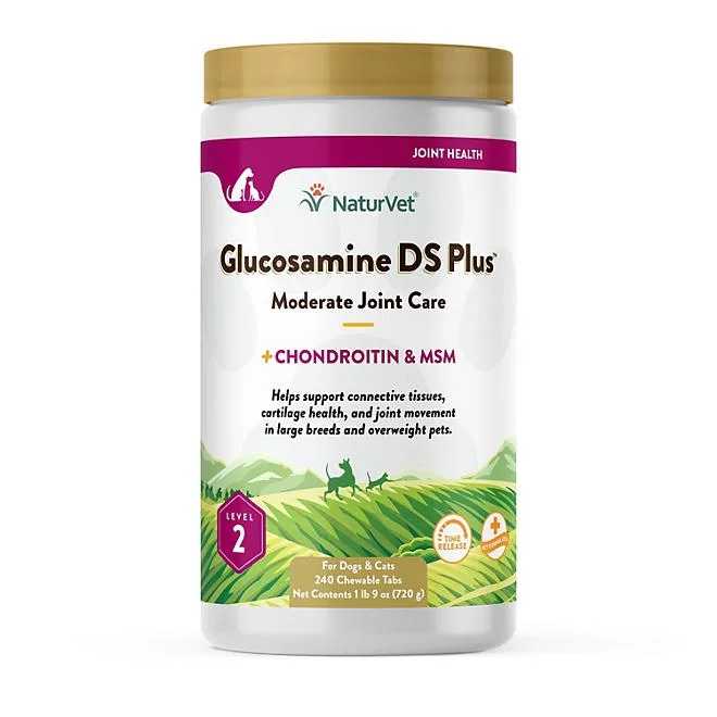 NaturVet, Glucosamine-DS Plus Level 2 Time Release Tablets for Dogs or Cats, 240 ct. 2