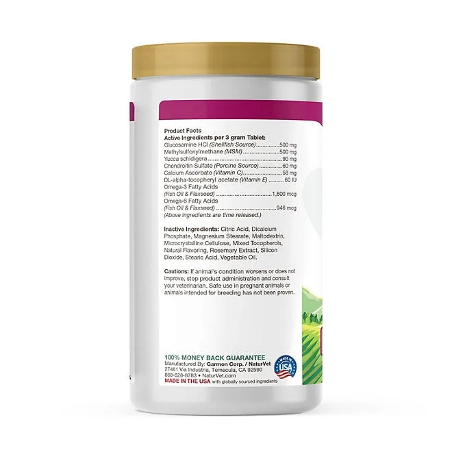 NaturVet, Glucosamine-DS Plus Level 2 Time Release Tablets for Dogs or Cats, 240 ct. 3