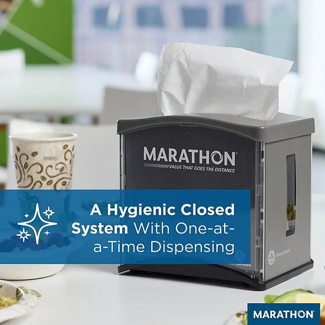 Marathon Interfold 1-Ply White Dispenser Napkins 12 pks., 250 napkins/pk. 5