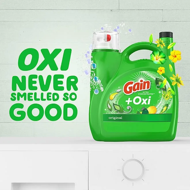 Gain + Oxi Liquid Laundry Detergent, Original, 159 Loads, 170 fl. oz. 4