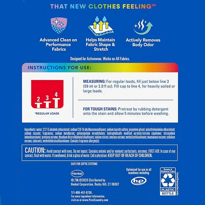 Persil Activewear Clean Liquid Laundry Detergent, 120 loads, 240 fl. oz. 3