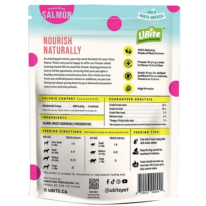 UBite Adult Dog and Cat Salmon Freeze Dried Treats, 16 oz. 3