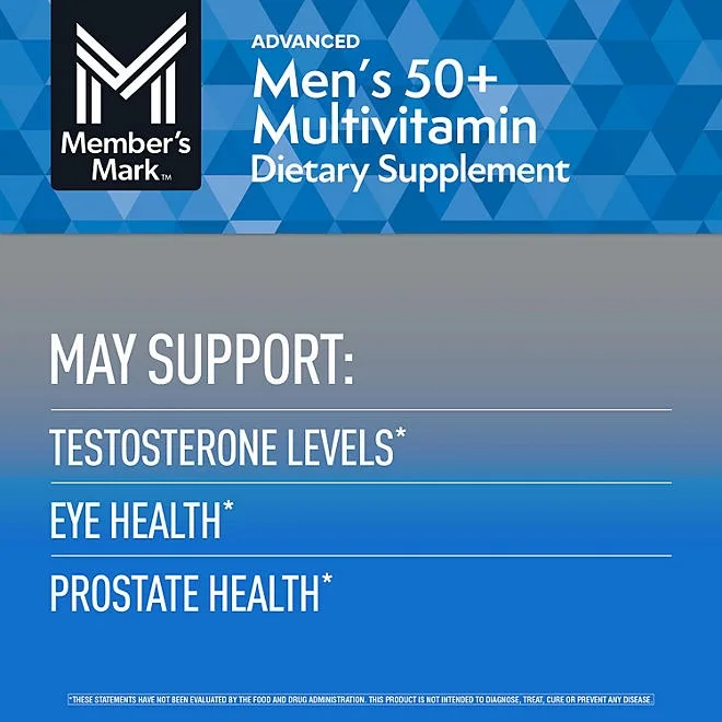 Member's Mark Advanced Men's 50+ Multivitamin Tablets, 275 ct. 5