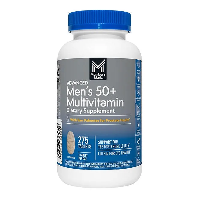 Member's Mark Advanced Men's 50+ Multivitamin Tablets, 275 ct. 2