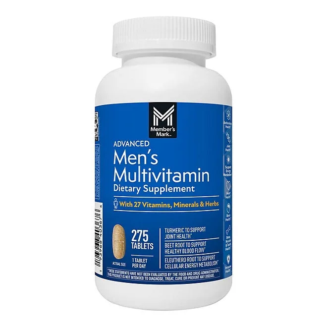 Member's Mark Advanced Men's Multivitamin Tablets, 275 ct. 2