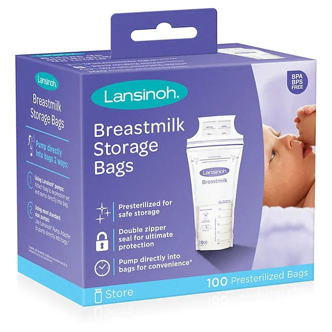 Lansinoh Breastmilk Storage Bags, 100 ct. 2