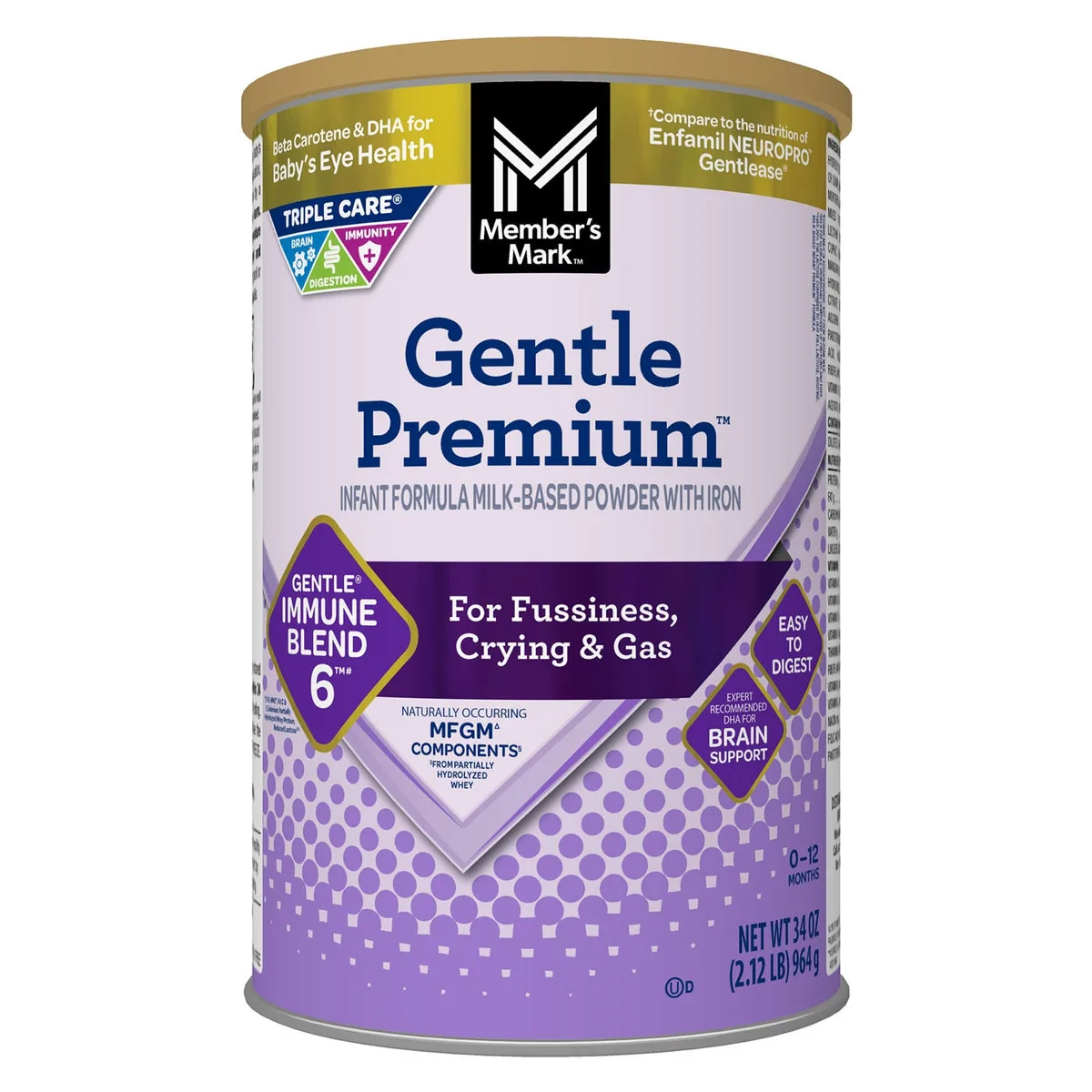 Member's Mark, Gentle Premium Infant Formula, Choose Size