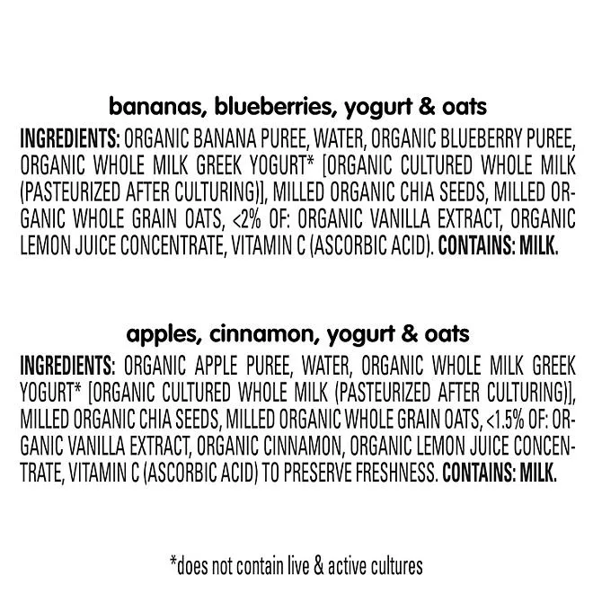 HappyTOT Organics Super Morning Pouch, Apple Cinnamon and Blueberry Banana Variety Pack, 12 ct., 4 oz. 5