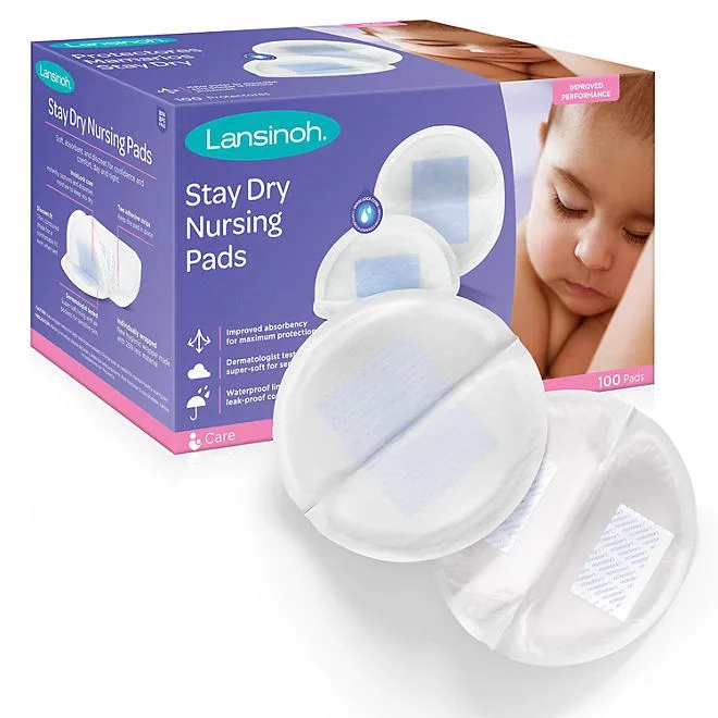 Lansinoh Stay-Dry Leak-Proof Nursing Pads, 100 ct. 2