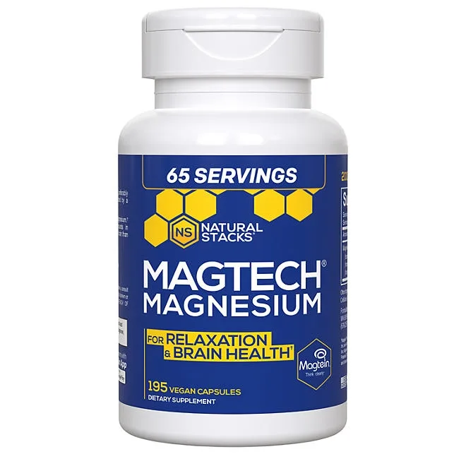 Natural Stacks MagTech Magnesium Capsules, 195 ct. 2