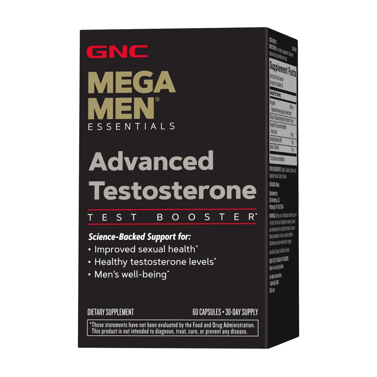 GNC Mega Men Advanced Testosterone Capsules, 120 ct.