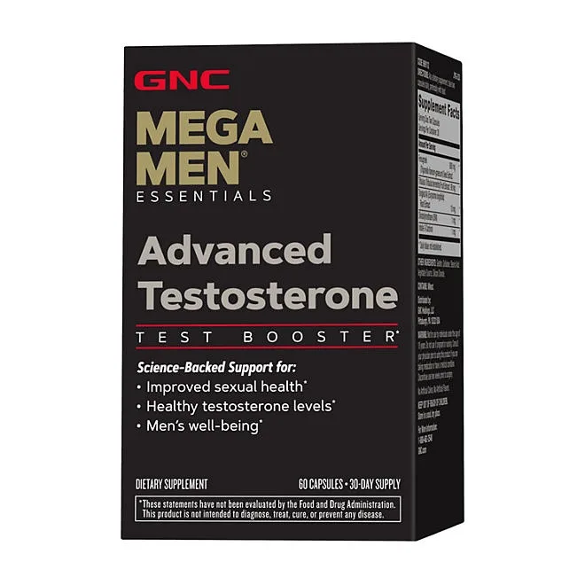 GNC Mega Men Advanced Testosterone Capsules, 120 ct. 2