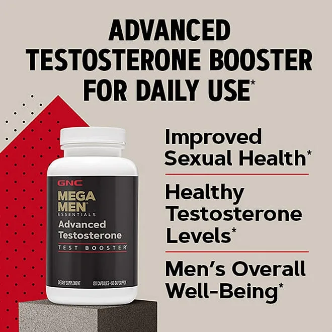 GNC Mega Men Advanced Testosterone Capsules, 120 ct. 3