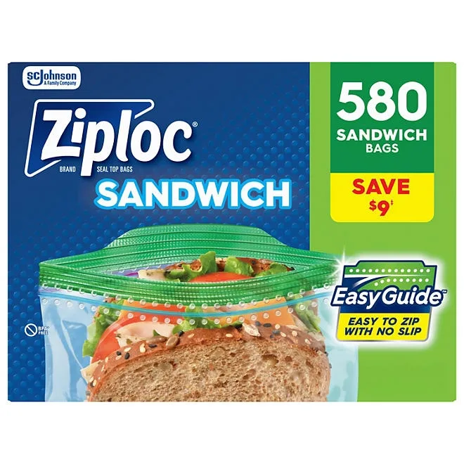 Ziploc Easy Open Tab Sandwich Bags, 580 ct. 2