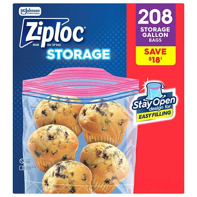 Ziploc Gallon Storage Bags, 208 ct. 2